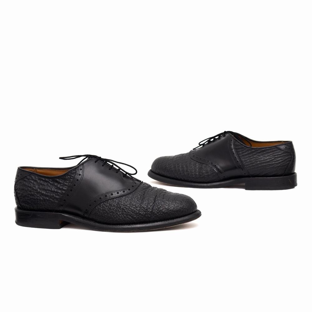 $850 Allen Edmonds Shelton Sharkskin Saddle Oxford Dress Shoes — US 10 EEE